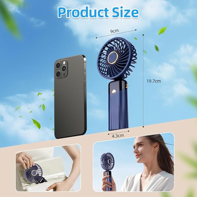 Smart Foldable Rechargeable Desk Fan – 5 Speed