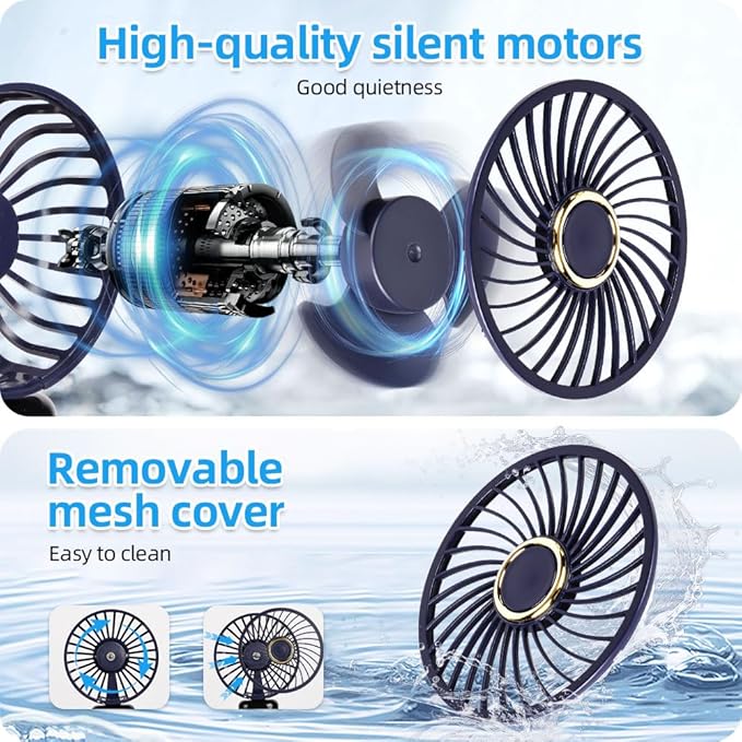 Smart Foldable Rechargeable Desk Fan – 5 Speed