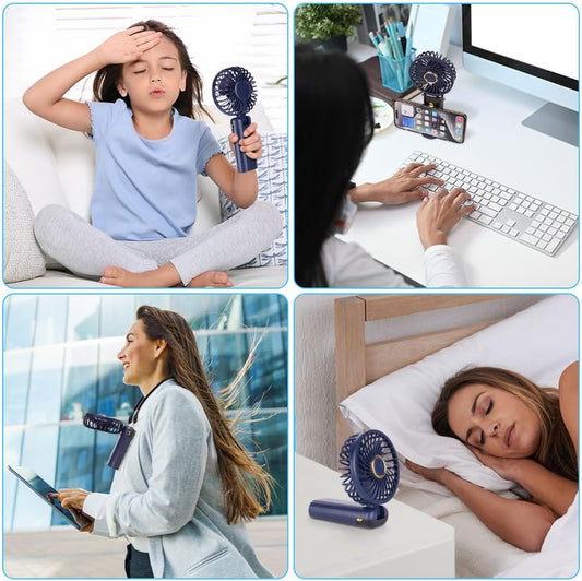 Smart Foldable Rechargeable Desk Fan – 5 Speed
